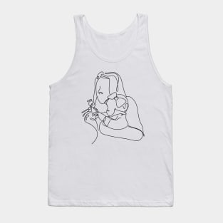 Women Day Drawing Line Art Minimal Tank Top